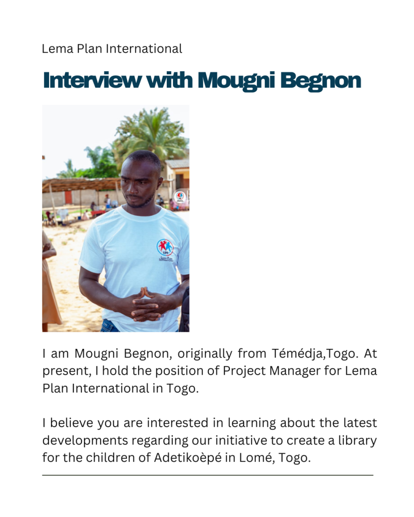 Interview with Mougni Begnon on the EPP Adétikopé Library Initiative